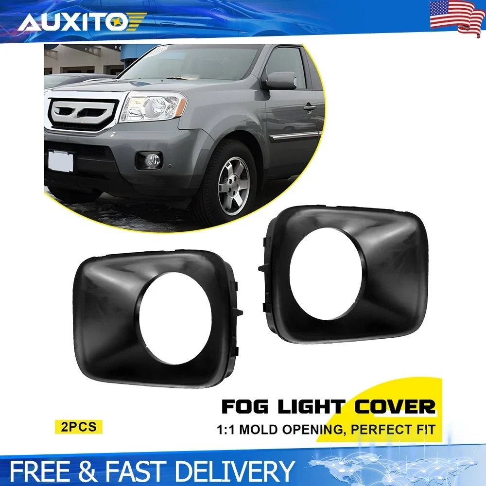 2X Front Fog Light Cover Bezels for Honda Pilot (2009–2011)