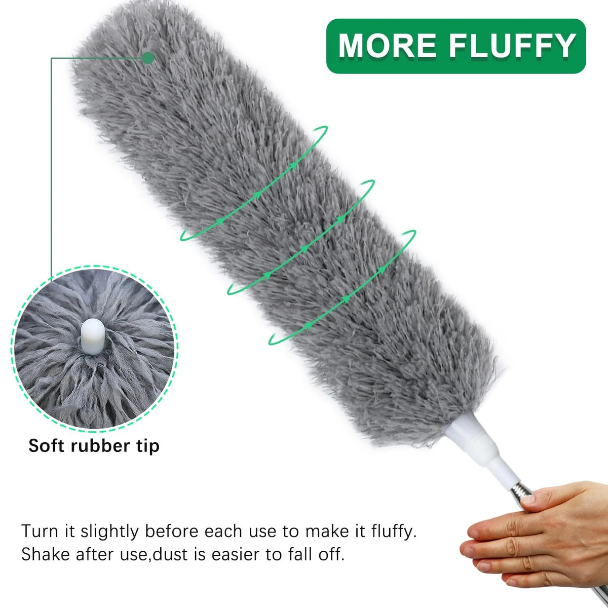 100" Extra-Long Microfiber Feather Duster for Home Cleaning (2023)