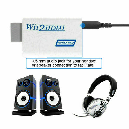 Wii to HDMI Converter for Wii (Full HD, Audio Output)