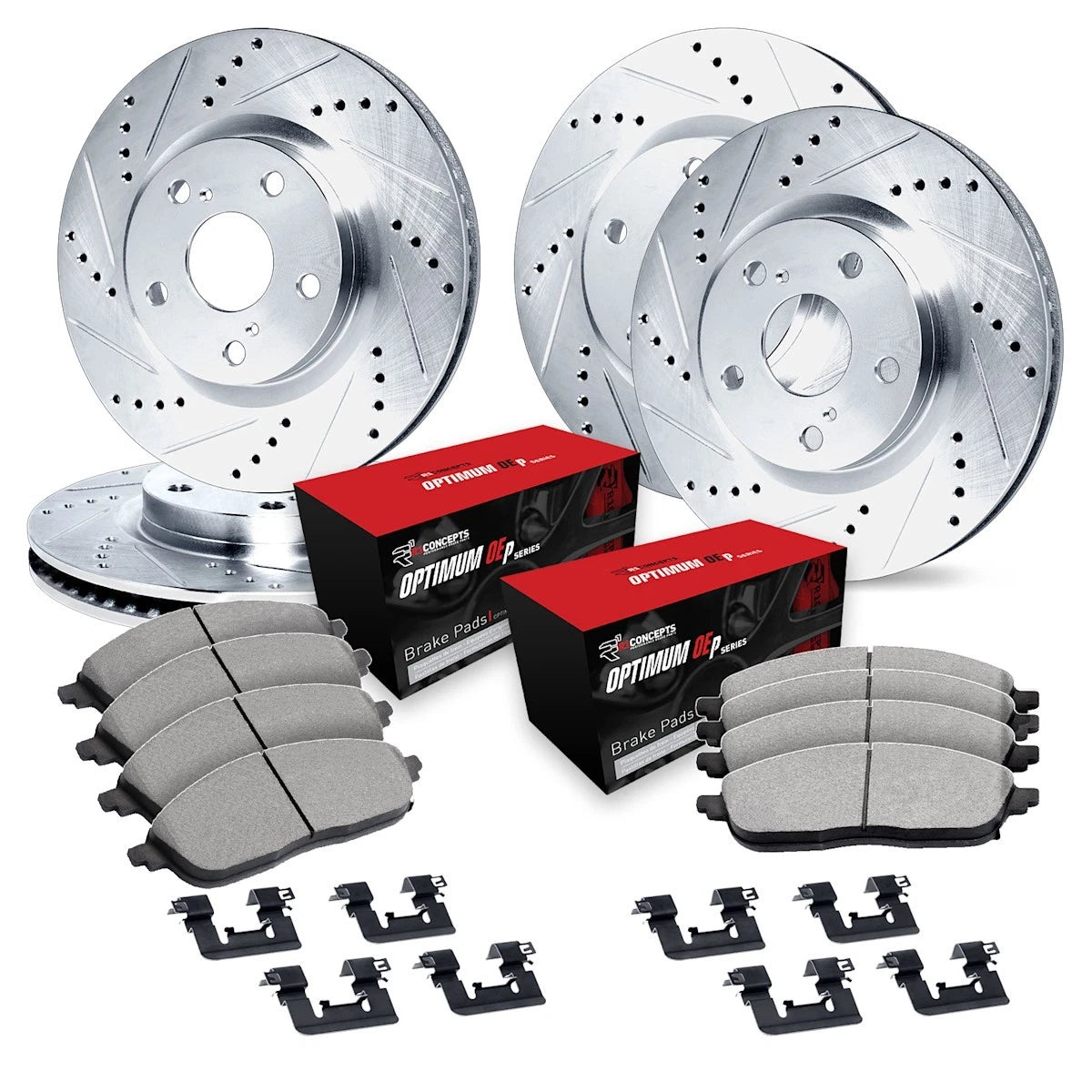 Set of 4 Brake Disc and Pad Kits for Nissan Leaf (2011–2013) WGUH2-67119