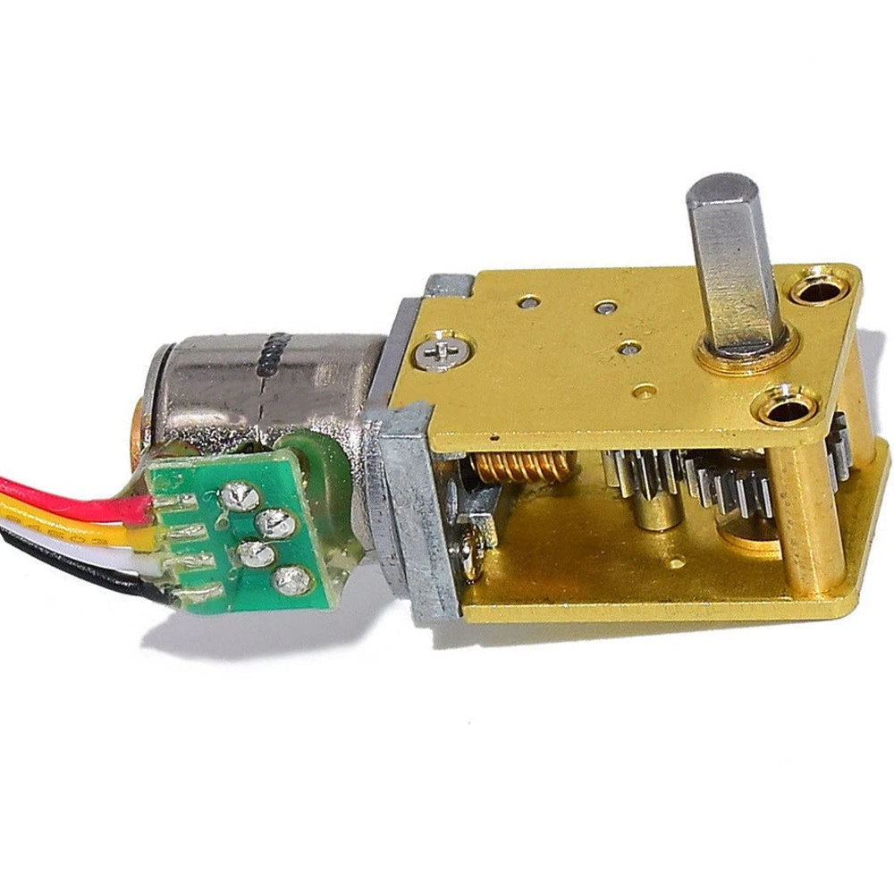 2X Micro Mini 10mm Metal Gearbox Worm Gear Stepper Motor for