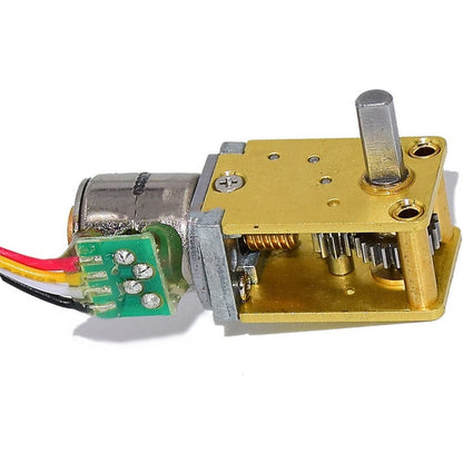 2X Micro Mini 10mm Metal Gearbox Worm Gear Stepper Motor for