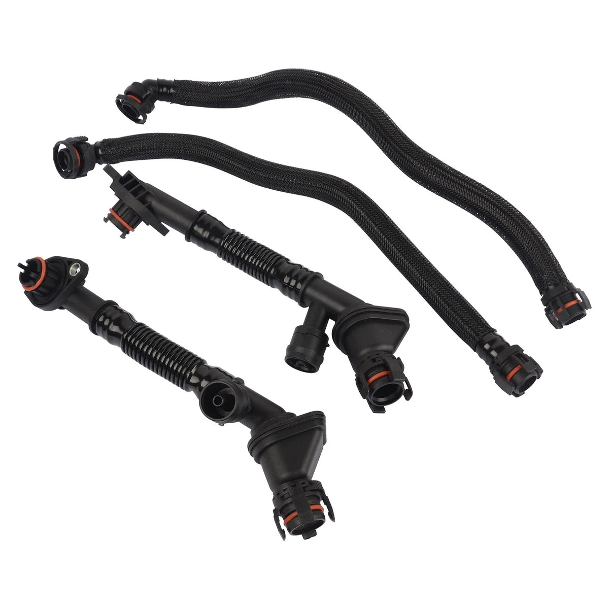 Set of 4 Breather Hoses for BMW 550i 650i 750i X5 X6 (2008–2016)