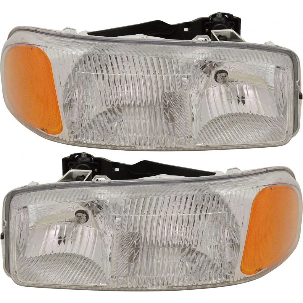 Headlight Pair for GMC Sierra 1500 (2002–2006) PLX-M0-20-5568-00-9-CL360A8, GM2502188, GM2503188