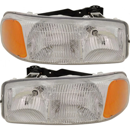 Headlight Pair for GMC Sierra 1500 (2002–2006) PLX-M0-20-5568-00-9-CL360A8, GM2502188, GM2503188