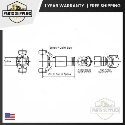 3-3-468KX Driveshaft Slip Yoke for 1410 Series (1.50" D, 16 Splines)