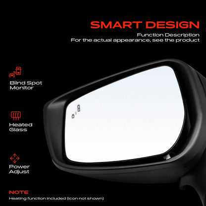 Driver Power Mirror for Nissan Versa (2020–2024) 963025EE9A, 963745RB1H, NI1320323