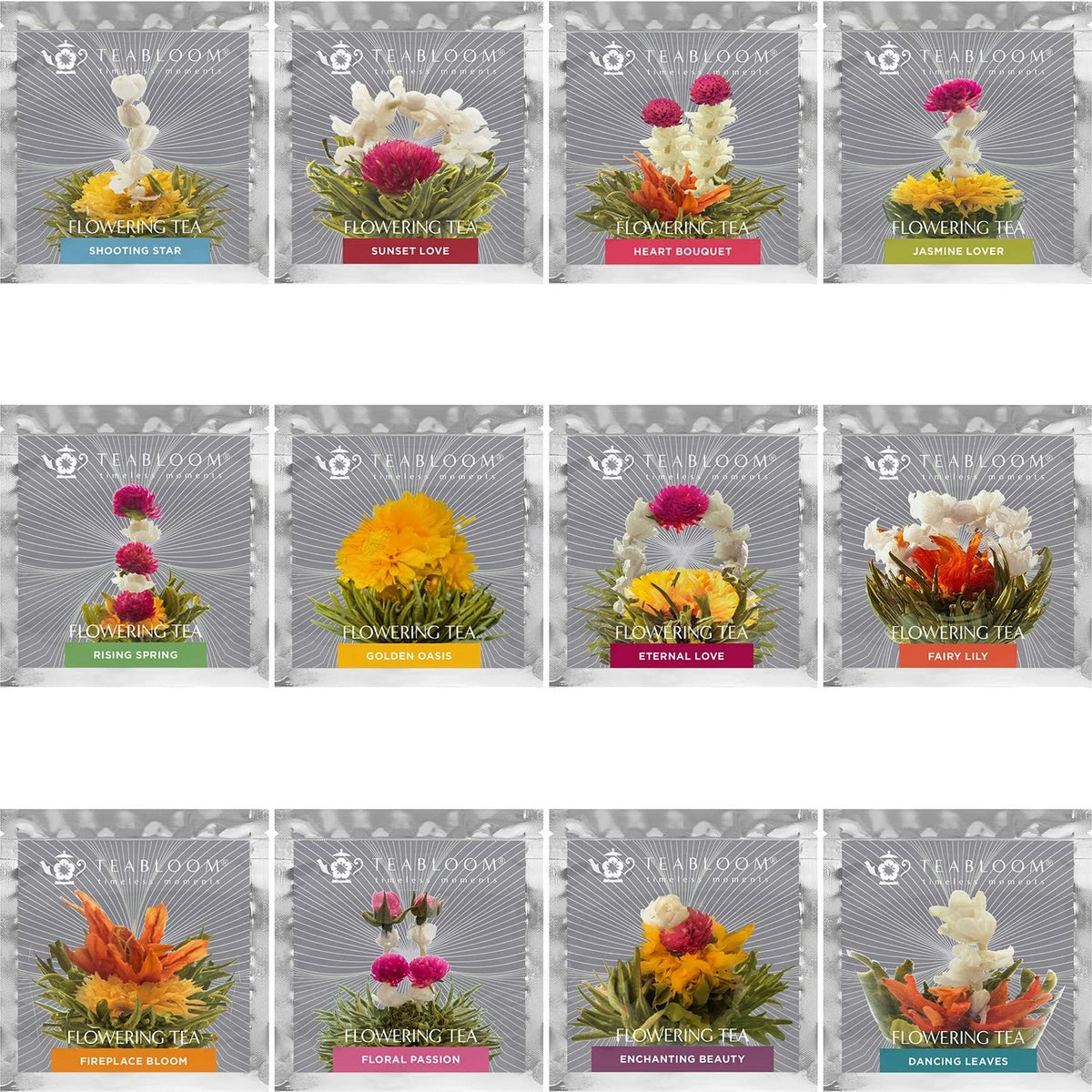12 Unique Varieties Flowering Tea - Blooming Tea Set