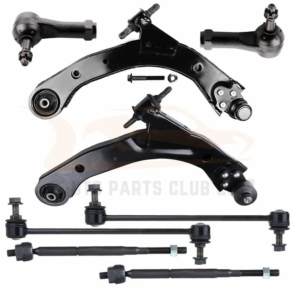 8PCS Front Lower Control Arms Tie Rods Sway Bars Kit for Chevy HHR & Cobalt (2005–2010)