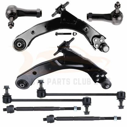8PCS Front Lower Control Arms Tie Rods Sway Bars Kit for Chevy HHR & Cobalt (2005–2010)