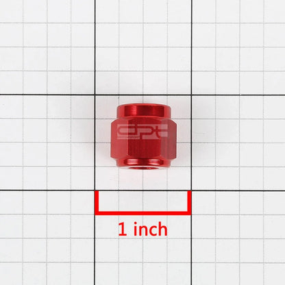 4X Aluminum/Steel Hard Line Red 4-An 1/4" Tubing Sleeve Nut Flare Fitting