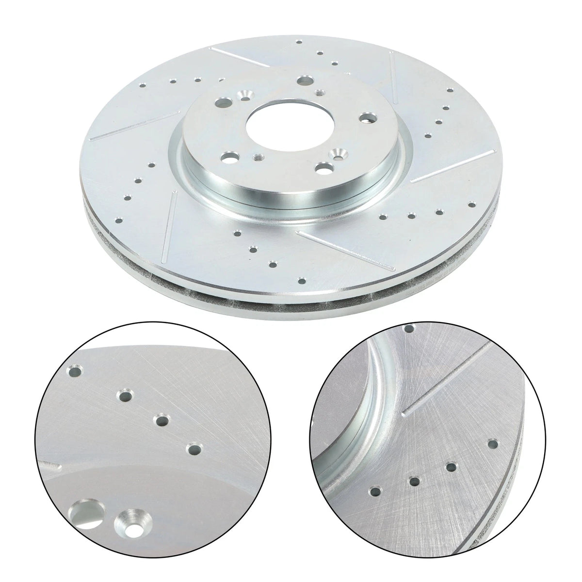 Set of 2 Front Side Drilled Brake Rotors & Pads for Acura TL (2004–2006) BCK67320K
