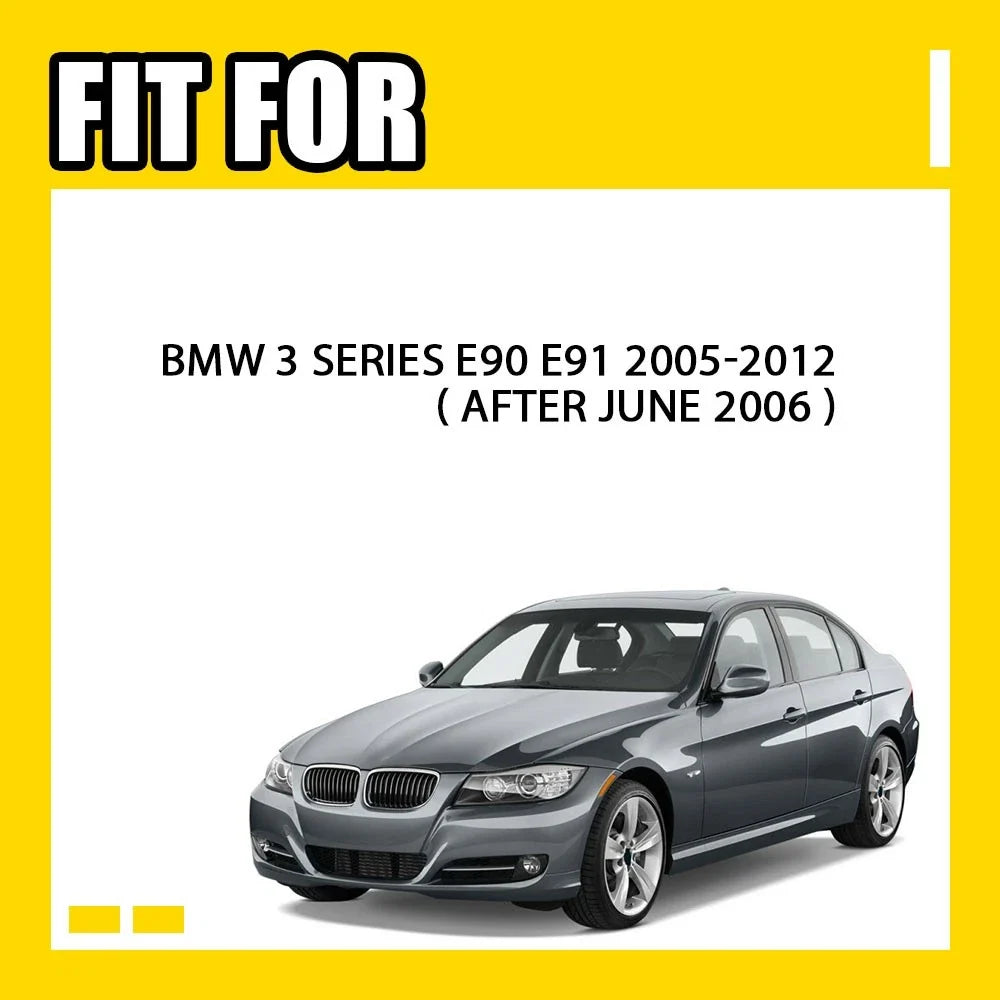 Headlight Eyelid Eyebrow Cover for BMW E90 E91 328i 335i (2009–2012) Gloss Black