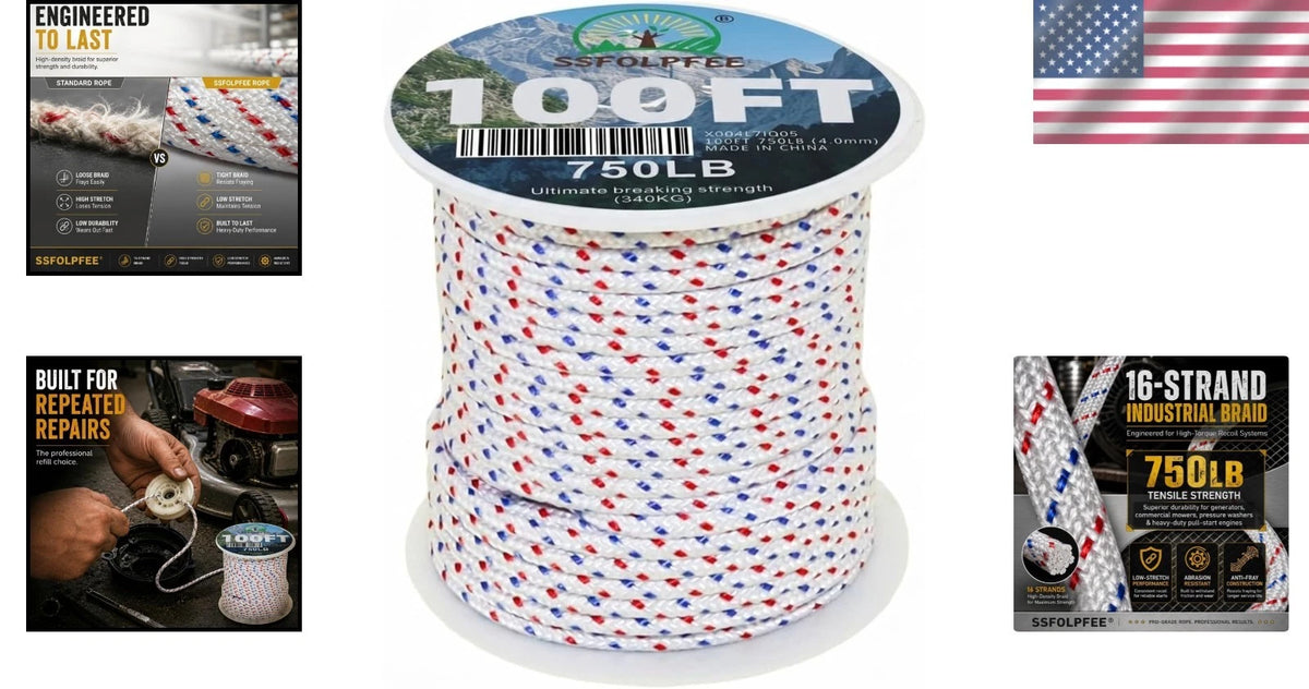 4.0mm Starter Rope for Lawn Equipment (100FT)