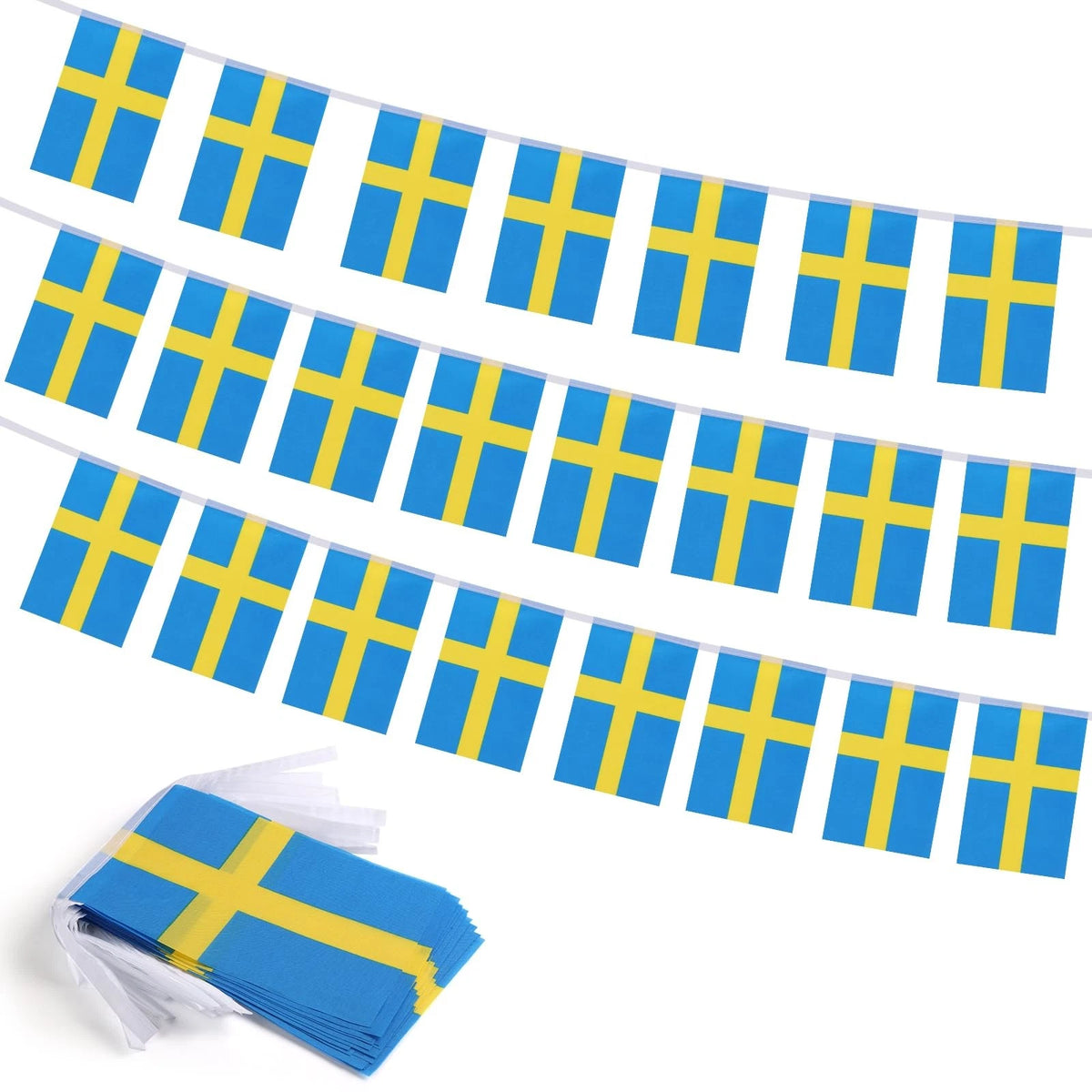 Small Swedish Flag Banner (5x8 inches)