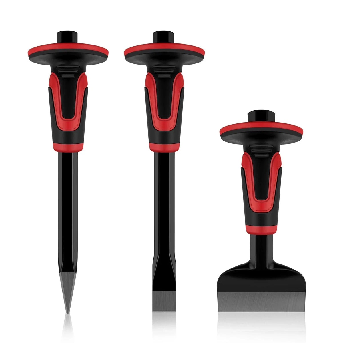 3Pcs Heavy Duty Masonry Chisel Set for Stone and Rock