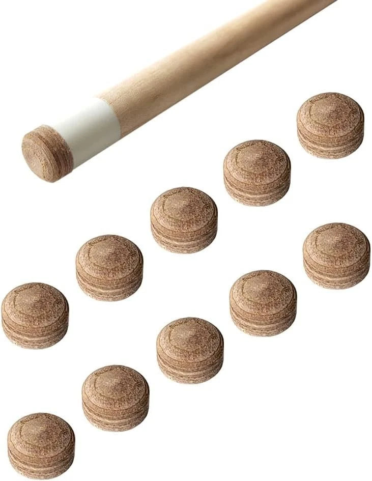 10X 13mm Pool Cue Tips in Crystal Case for Fast Repairs