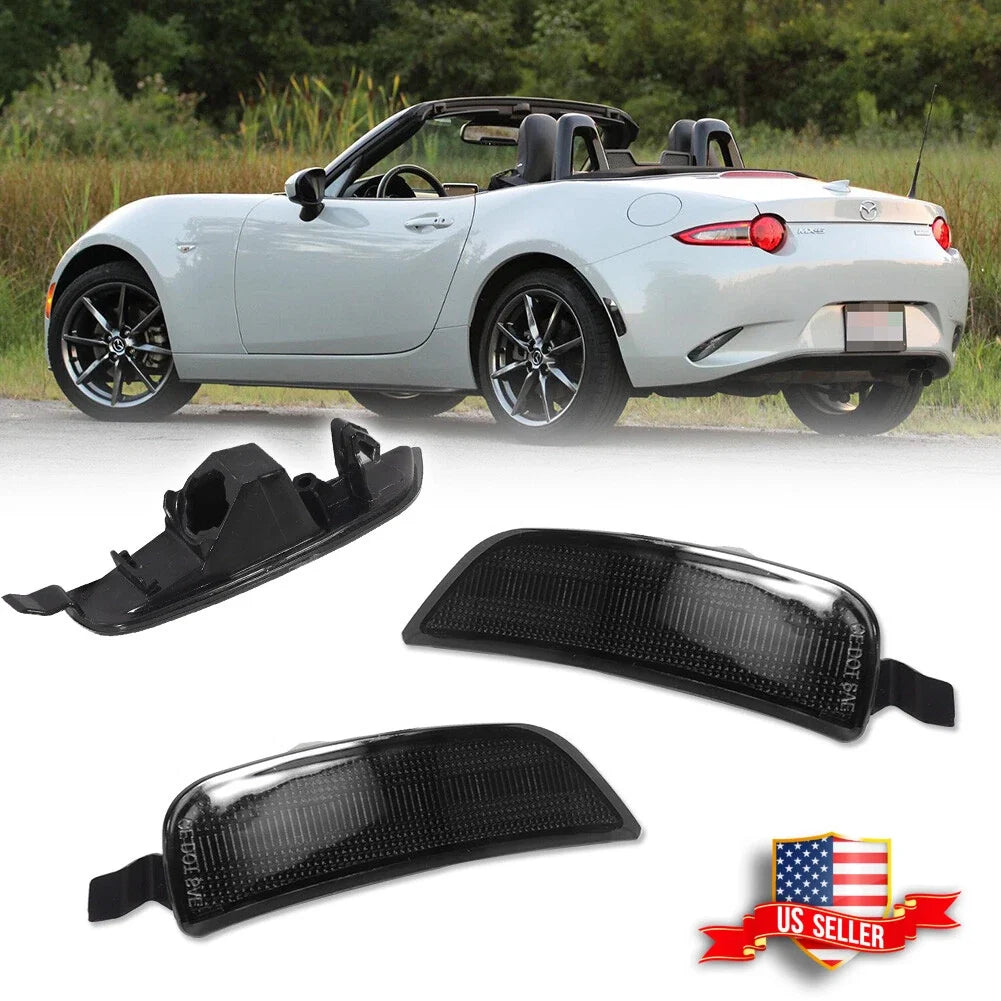 Smoke Rear Side Marker Lights for Mazda MX-5 Miata Fiat 124 Spider (2016–2023)