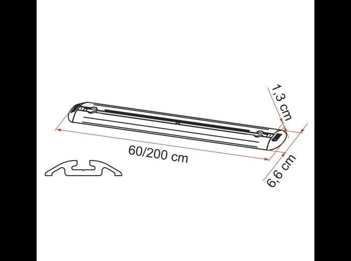Set of 2 Fiamma Garage Bars for Motorhome (98655-608-)