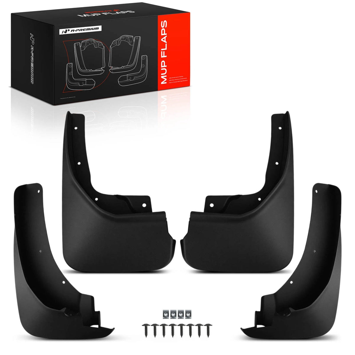 Set of 4 Splash Guard Mud Flaps for Ford Explorer (2011–2018) BB5Z-16A550-AA, BB5Z-16A550-BB