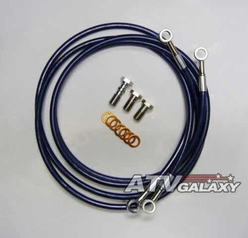Streamline 2-Line Steel Braided Front Brake Kit for Yamaha YFZ450 (2004–2023)