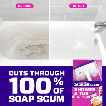 1 Device + 2 Refills Mr. Clean Magic Eraser Shower & Tub Scrubber