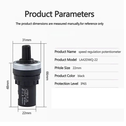 22mm Panel Mount Potentiometer for Various Applications (5K/10K Ohm)