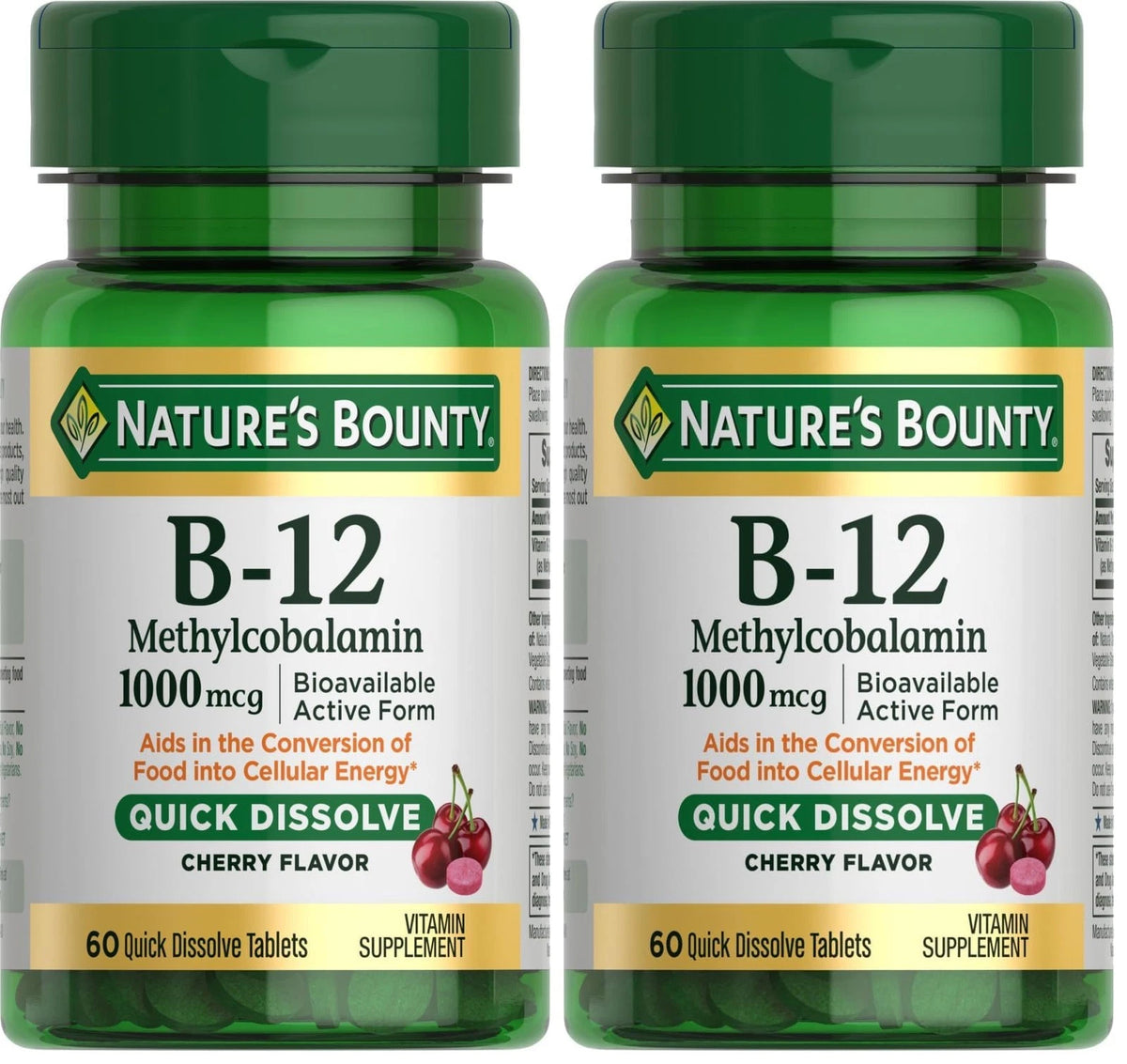 2X Vitamin B-12 Quick Dissolve for Nature's Bounty (60 Count)
