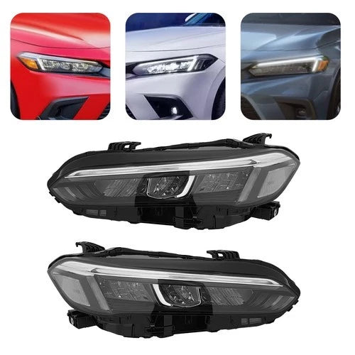 Halogen LED Headlights Pair for Honda Civic (2022–2024) 33100-T20-A52, 33150-T20-A52, HO2503205, HO2502205