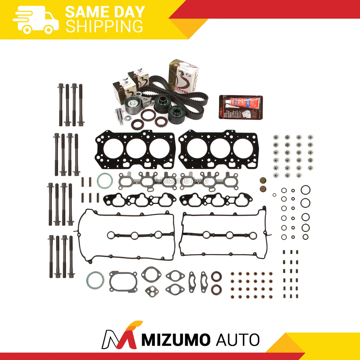 Head Gasket Set & Timing Belt Kit for Mazda Ford 2.5 DOHC (1993–2002) - MA-4216977457, HS9921PT, KL01-12-205-9U