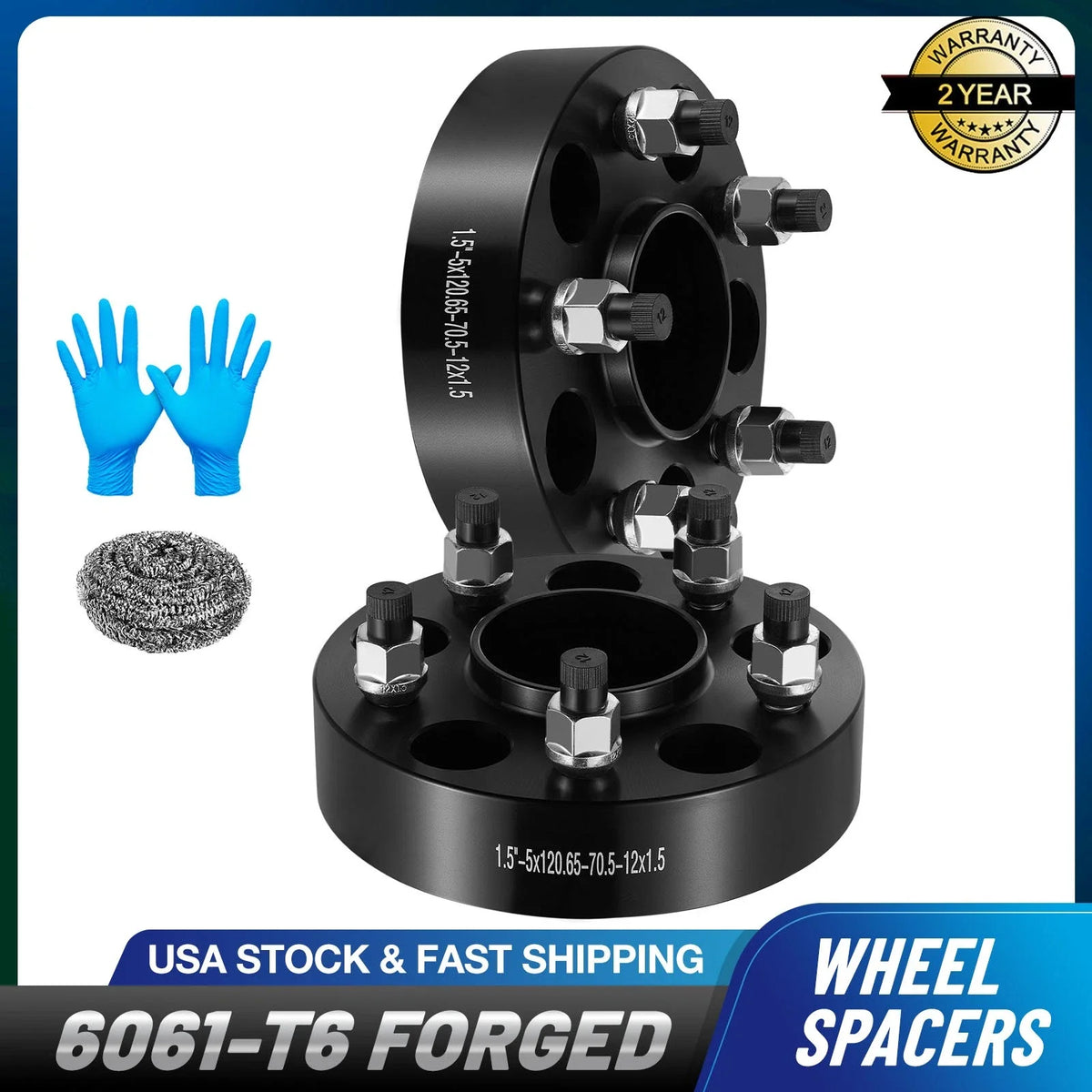 2 Pcs Hub Centric Wheel Spacers 5x4.75 12x1.5 for Chevy Corvette Camaro S10
