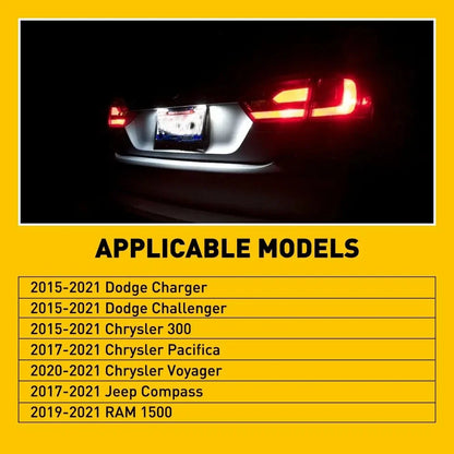 Set of 2 AUXITO 18 LED License Plate Lights for Dodge Challenger Charger (2015–2022)