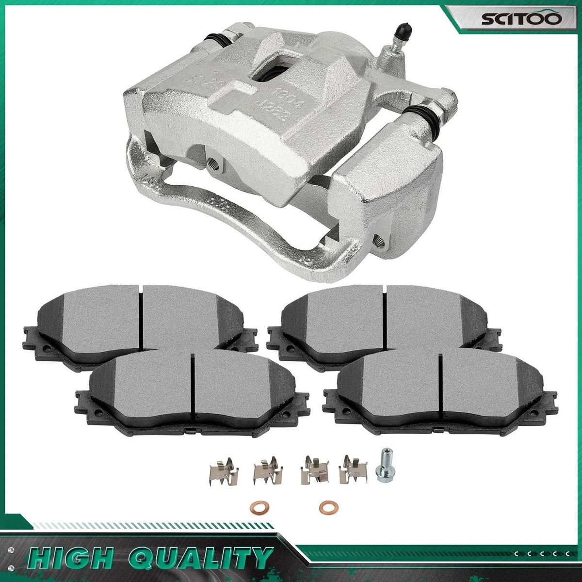 Front Left Brake Caliper & Ceramic Pads for Toyota Corolla/Matrix