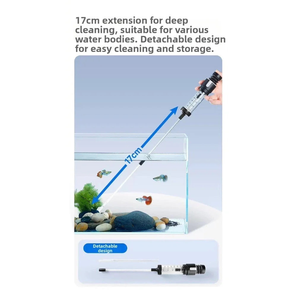 Manual Fish Tank Gravel Cleaner Pump for Aquarium Water Exchange