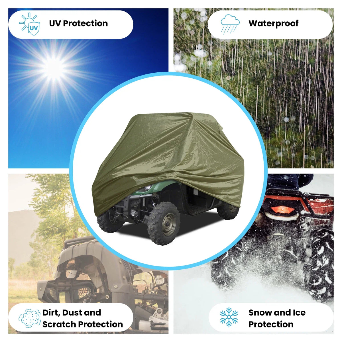 Waterproof Storage Cover for Kawasaki Mule 610 (2005–2020)