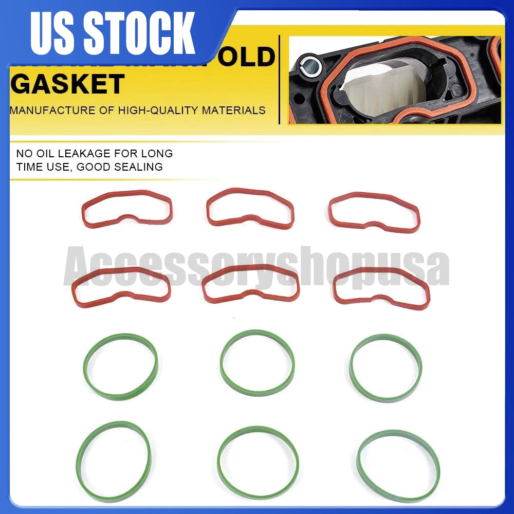 Set of 12 Intake Manifold Gaskets for Audi A6 Quattro (2000–2023) - 079 129 717 B, 06E 129 717 D