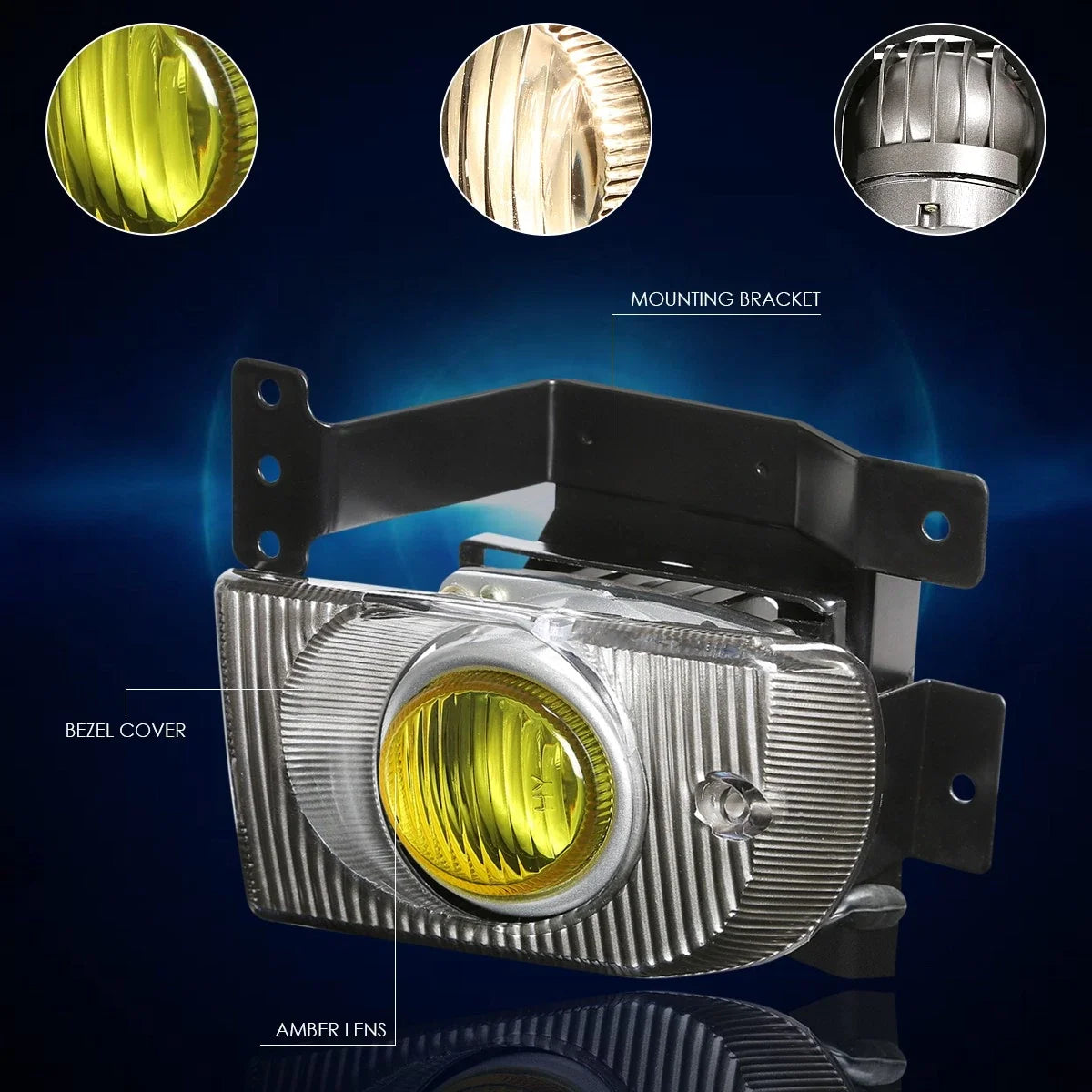 Front Bumper Fog Lights with Switch for Honda Civic 4Dr (1992–1995)