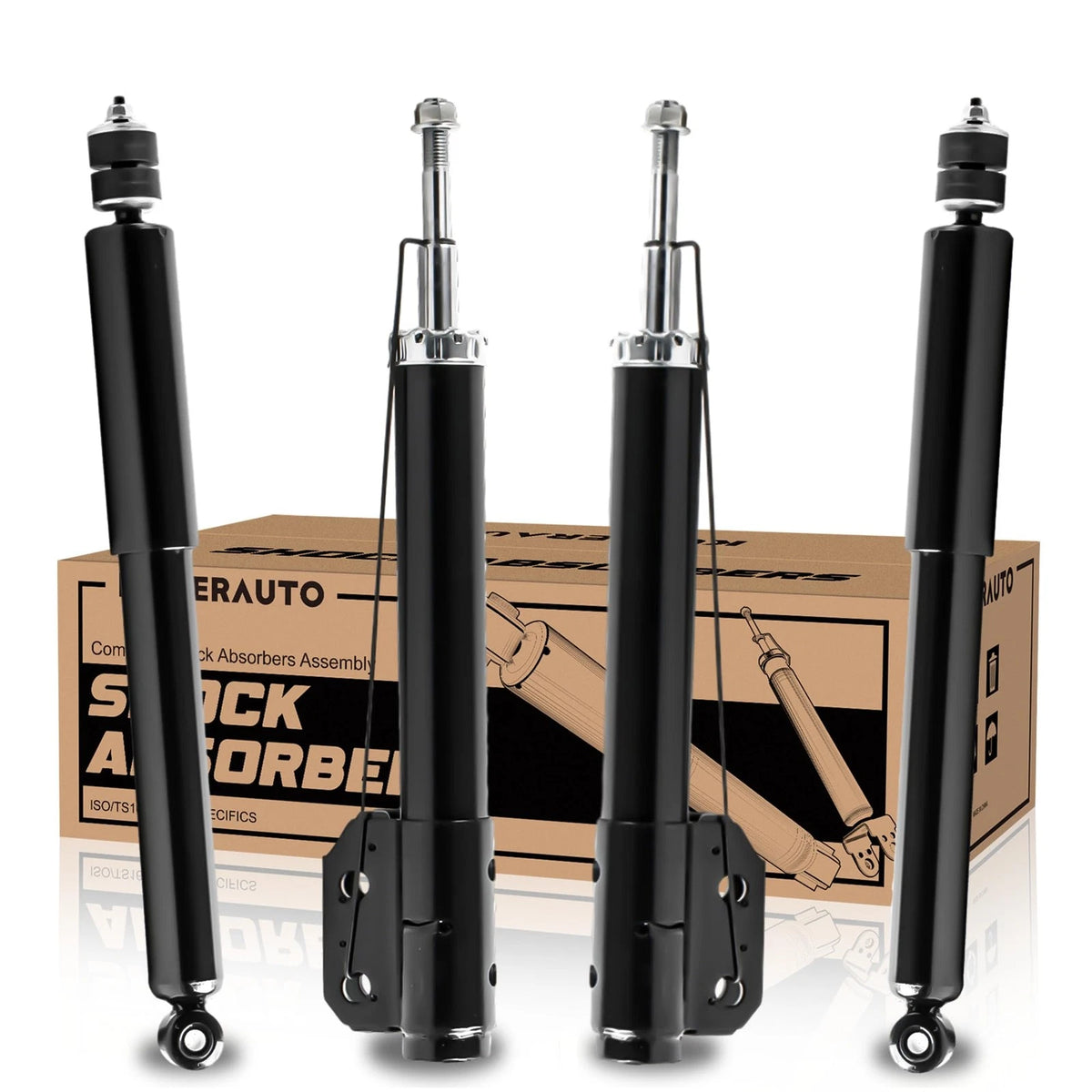 Set of 4 Front and Rear Struts for
