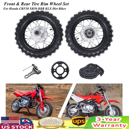 2X Wear-Resistant Tire for Honda CRF50 XR50 BBR KLX 2.50-10