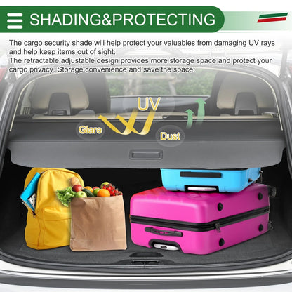 Retractable Cargo Cover for Chevrolet Orlando (2018–2023) Black Carbon Fiber