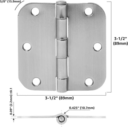 Set of 18 Satin Nickel Door Hinges 3.5" x 3.5"