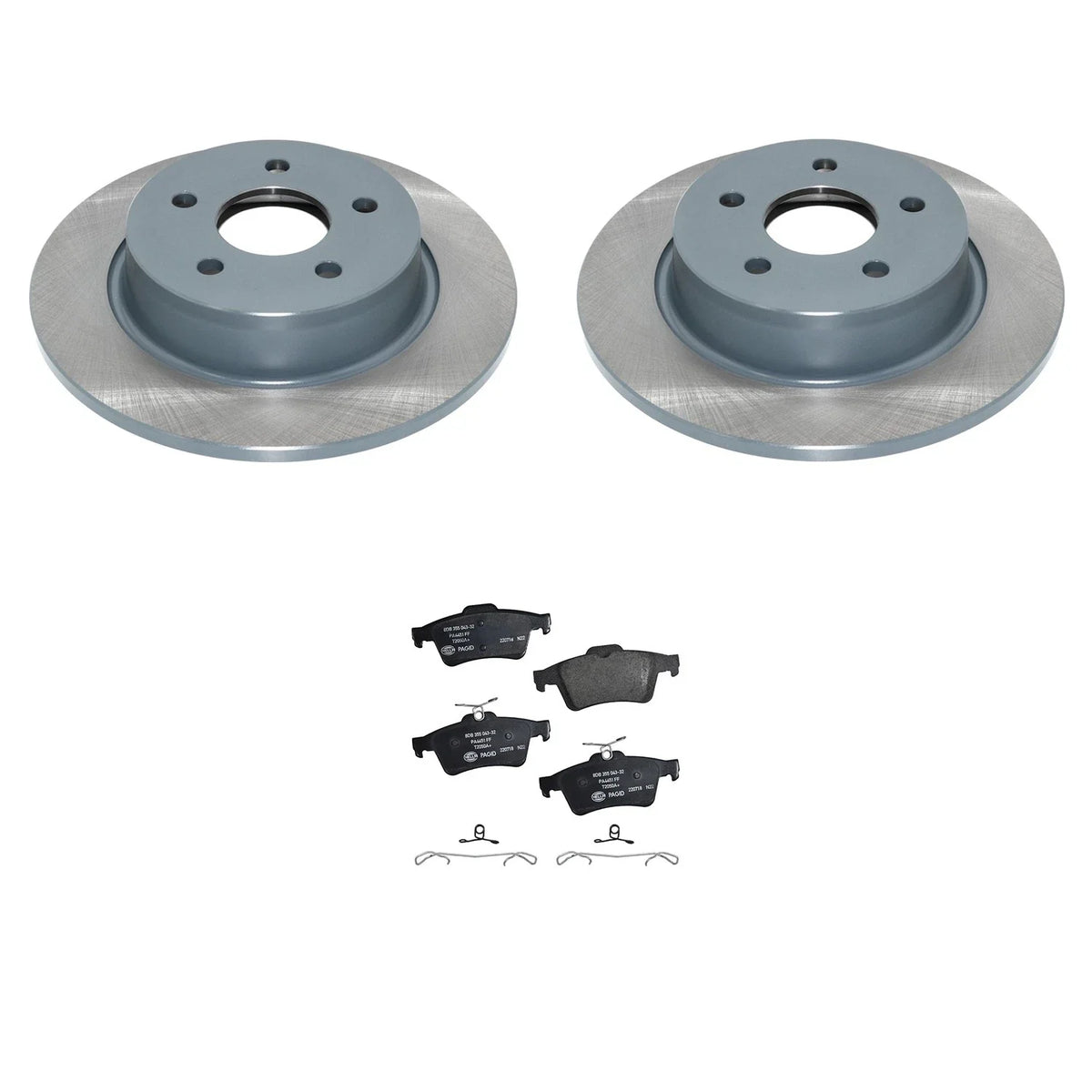 DuraGo Rear Rotors & Hella Ceramic Disc Brake Pads Kit for Ford Escape (2013–2019)