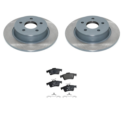 DuraGo Rear Rotors & Hella Ceramic Disc Brake Pads Kit for Ford Escape (2013–2019)