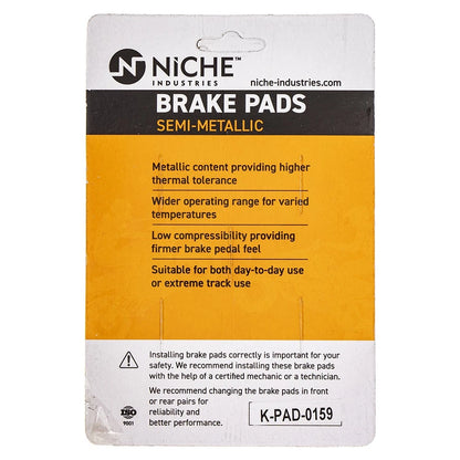 Brake Pad Set for Yamaha V Star 1100 (3XF-W0045-50-00, MK1002653, 5VU-25805-00-00)