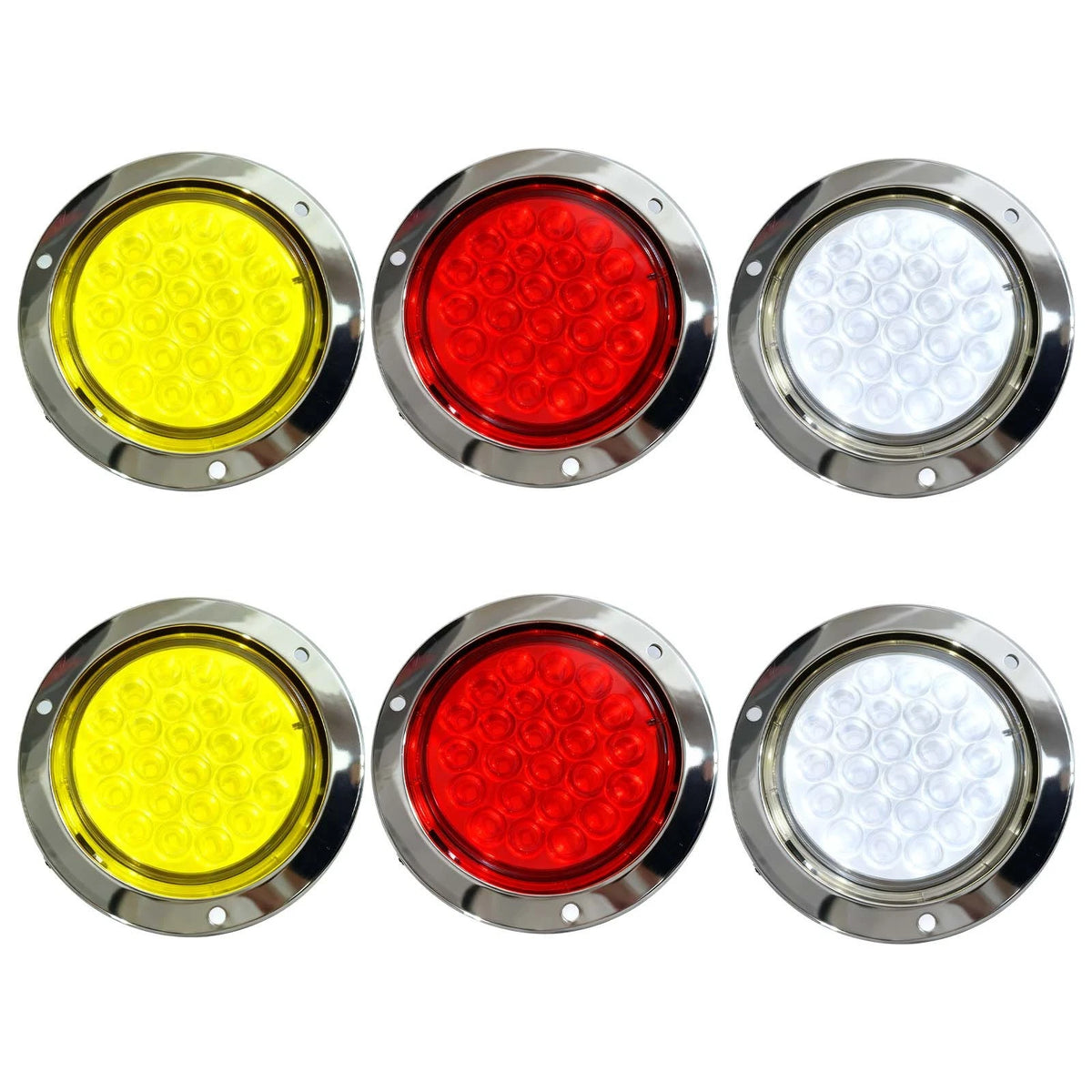 6Pcs 4" 24LED Tail Brake Stop Lights for Universal Fit (DW22-003)