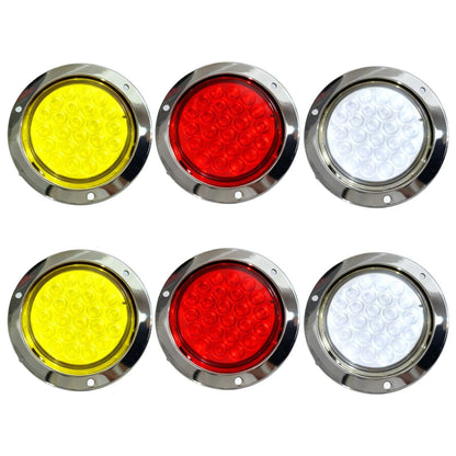 6Pcs 4" 24LED Tail Brake Stop Lights for Universal Fit (DW22-003)