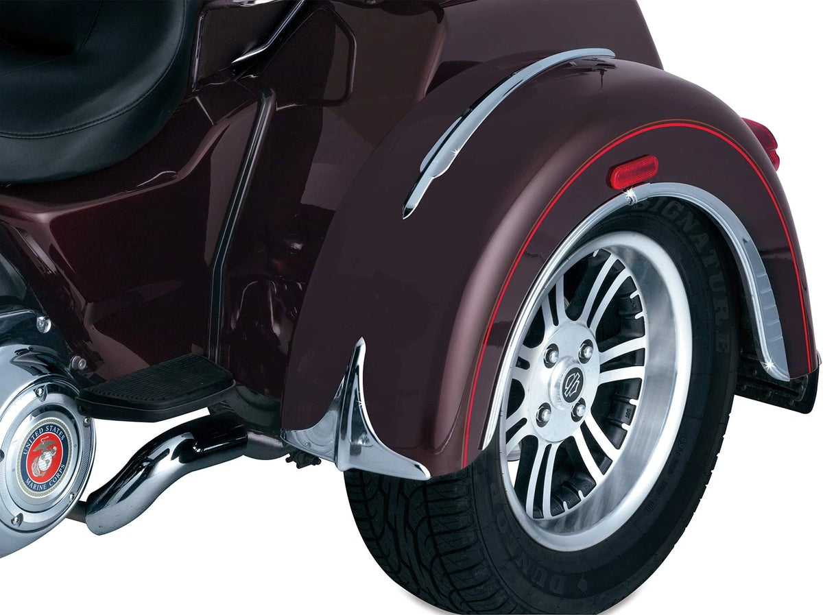 Leading Edge Rear Fender Accents Chrome for Kuryakyn Motorcycle (7217)