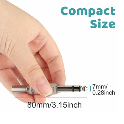 20 Pack 1/4" Male Stereo Audio Cable Jack Connector Plugs for TRS Audio