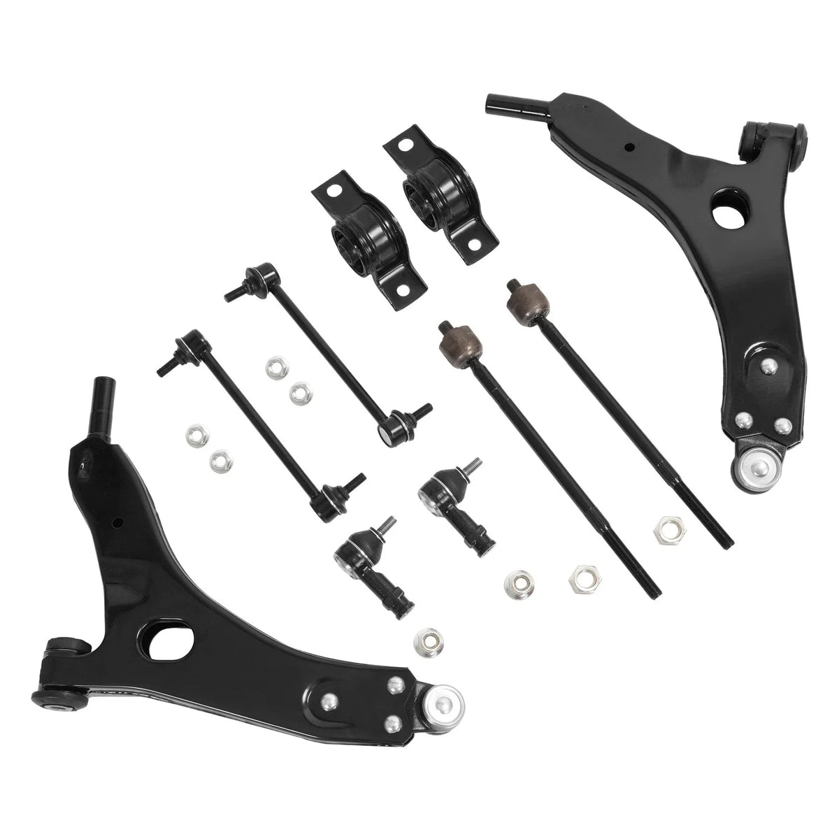 Set of 4 Outer Inner Tie Rod Ends, Sway Bar End Links, Control Arm for Ford Focus (2006–2011)
