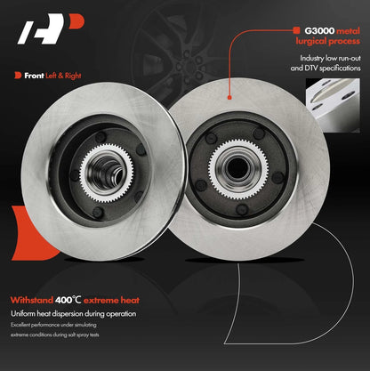 Front Side Disc Brake Rotors for Ford E-150 Club Wagon (32065040, 66455R)